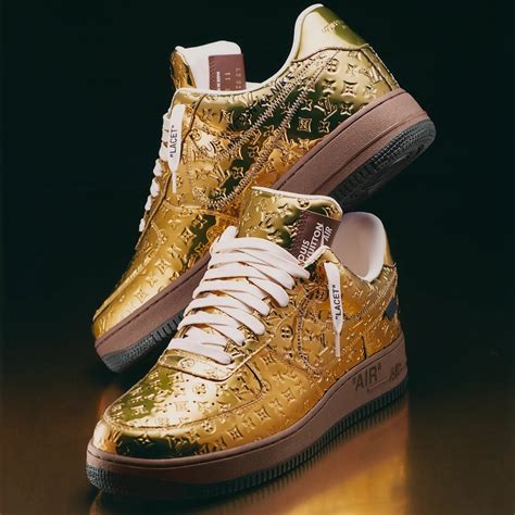 louis vuitton air force 1 gold|air force 1 exhibition 2022.